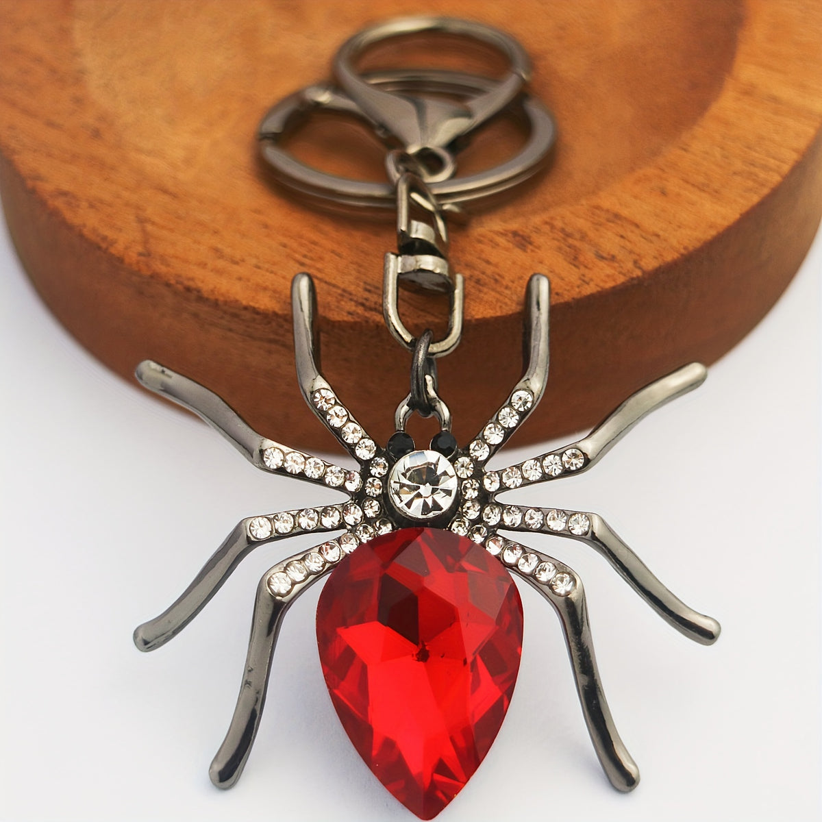 Crystal Spider Animal Keychain for Bag Backpack Wallet Car Keys