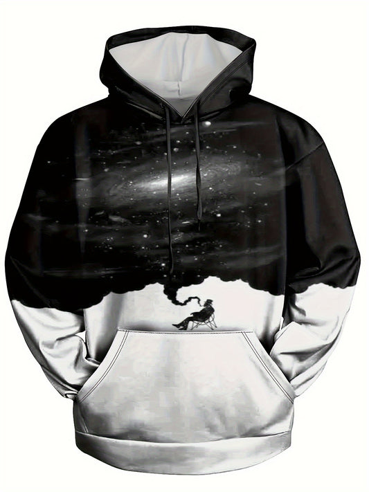 Men's Graphic Hoodie Kangaroo Pocket Pullover