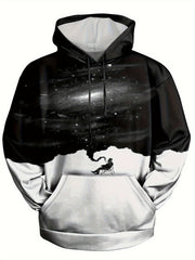 Men's Graphic Hoodie Kangaroo Pocket Pullover