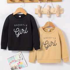 2pcs 'Daddy's Girls' Sweatshirts Set Long Sleeve Top Pullovers For Girls