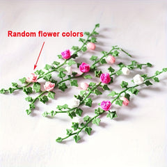 4pcs Mini Flower Garden Dollhouse Scene Mixed Model Plastic