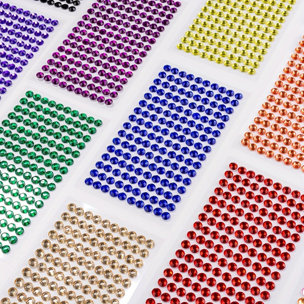 6MM 0 24IN Rhinestone Stickers Sparkle & Shine for DIY Crafts