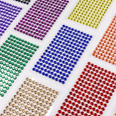 6MM 0 24IN Rhinestone Stickers Sparkle & Shine for DIY Crafts