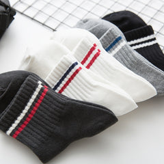 Striped Trim Socks Casual Sports Socks Women's Stockings