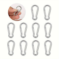 10pcs Stainless Steel Spring Snap Hook Buckle for Outdoor Activities