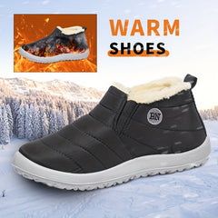 Women's Fleece Lining Snow Boots Waterproof Soft Sole Ankle Boots