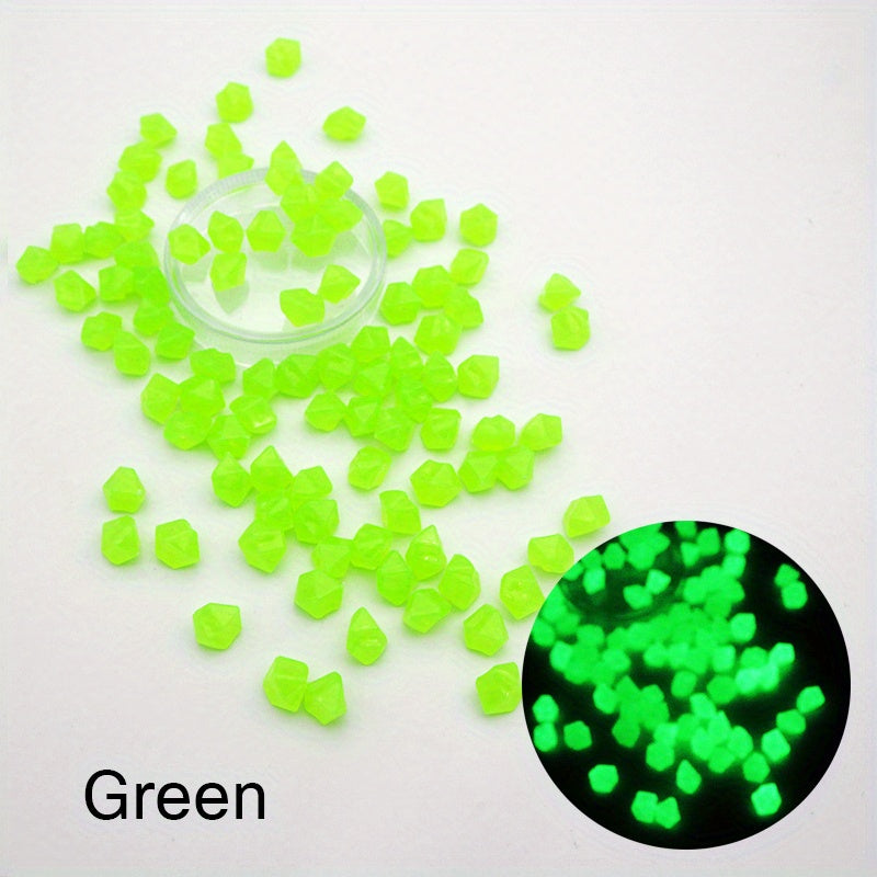 100pcs Glow In The Dark Stones Decor Pebbles For Aquarium Landscaping