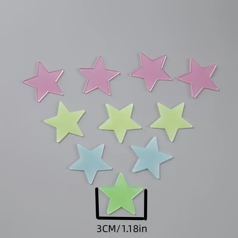 100pcs Star Luminous Stickers for Kids' Room Decor