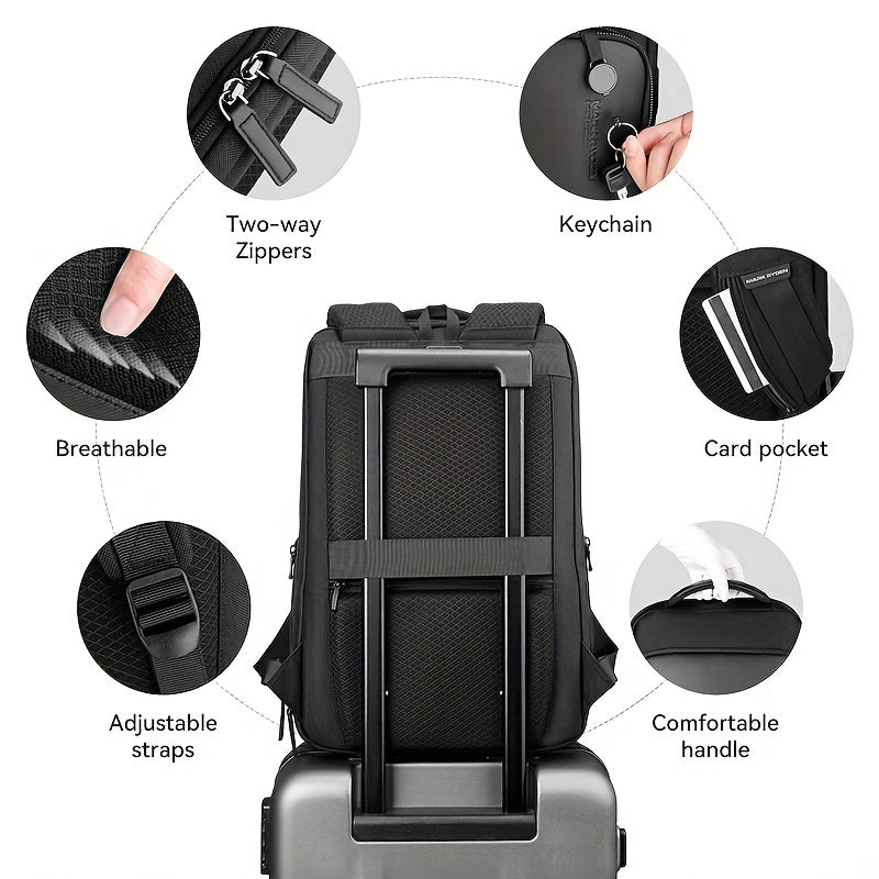 MARK RYDEN Men's Business Backpack Large Capacity Travel Laptop Bag
