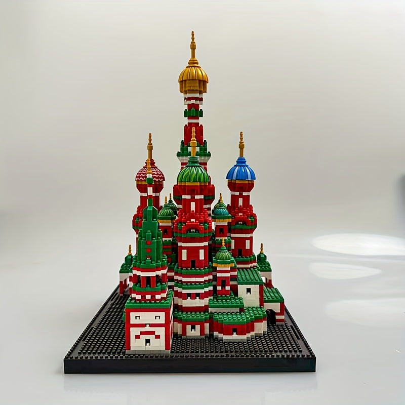 ABS Model of St Basil'S Cathedral Adult High Difficulty Building Block Toy