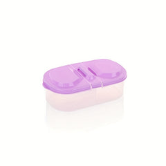 2pcs Fruit Storage Box Double Grids Household Food Container