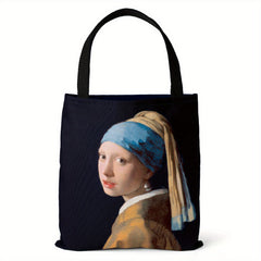 Famous Painting Series Tote Bag Lightweight Canvas Shoulder Bag