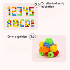 100pc Colorful Building Blocks Set Ages 3 DIY Construction Toy Gift