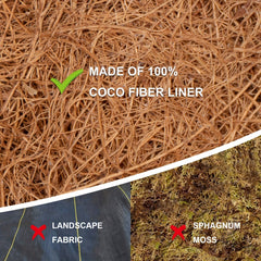 4pcs 12 Inch Coconut Liners Round Hanging Basket Liners
