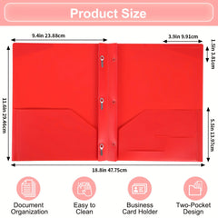 16pcs Double Pocket Letter Size Folders - 8 Colors