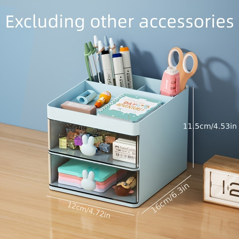 Minimal Storage Box Drawer Style Pen Holder Desktop Organizer