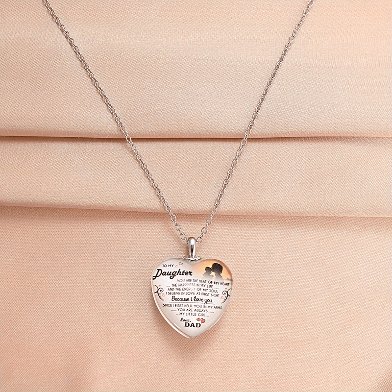 Love Heart Crystal Pendant Necklace Gift For Christmas