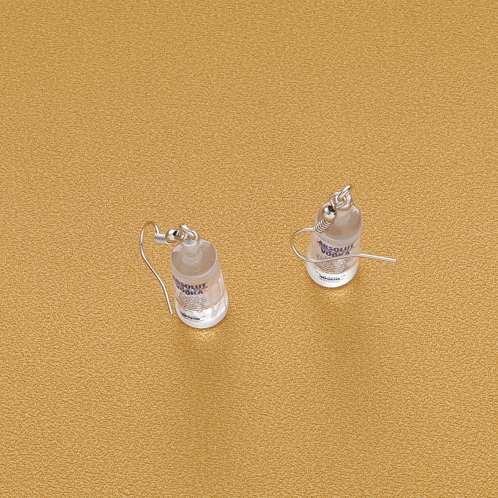 Y2K Vodka Wine Bottle Drop Dangle Earrings Resin Simulation Transparent
