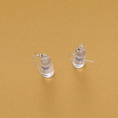 Y2K Vodka Wine Bottle Drop Dangle Earrings Resin Simulation Transparent