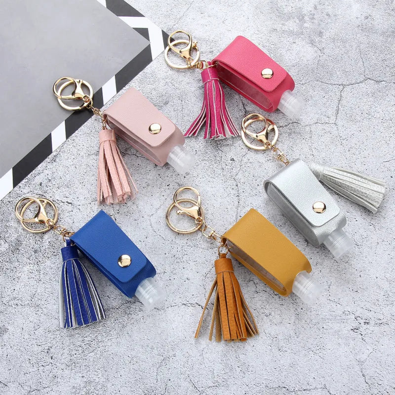 30ml Leakproof Travel Bottle for Hand Sanitizer with Keychain Holder