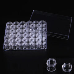 30pcs Clear Plastic Bottle Set for DIY Manicure Jewelry Storage