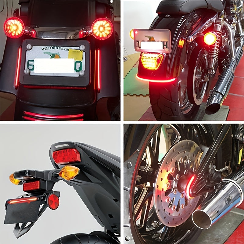 48 LED Universal Motorcycle Brake & Turn Light Strip Waterproof