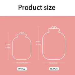 1pc Hot Water Bag Soft Cover Hand Warmer 17.63oz Winter Camping Travel Gift