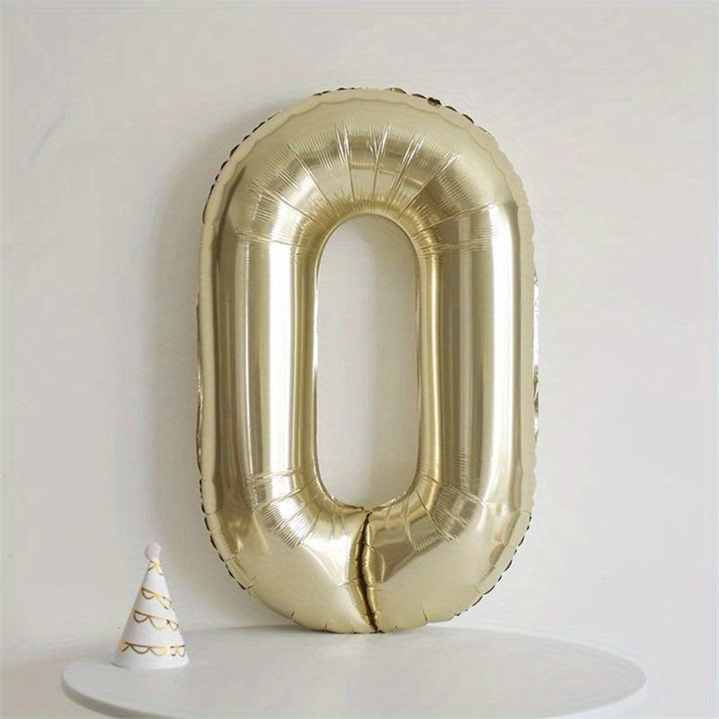 101 6 Cm Golden Number Aluminum Film Balloon Set for Children's Birthday Party