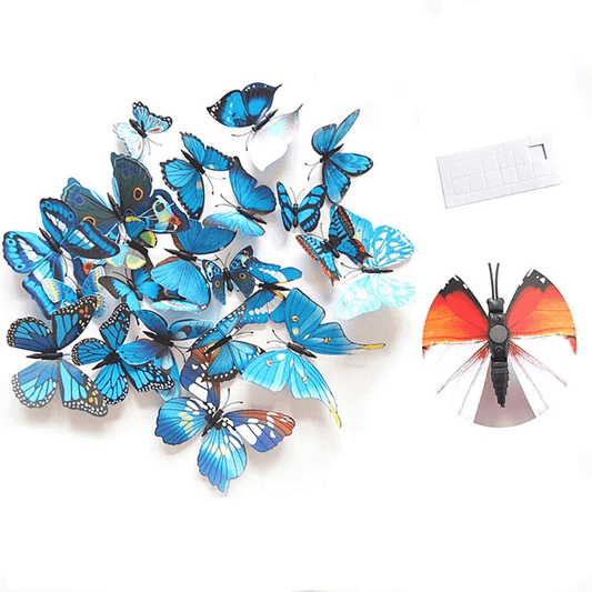 12pcs 3D Butterfly Wall Decals & Magnets for Kids Room Decor