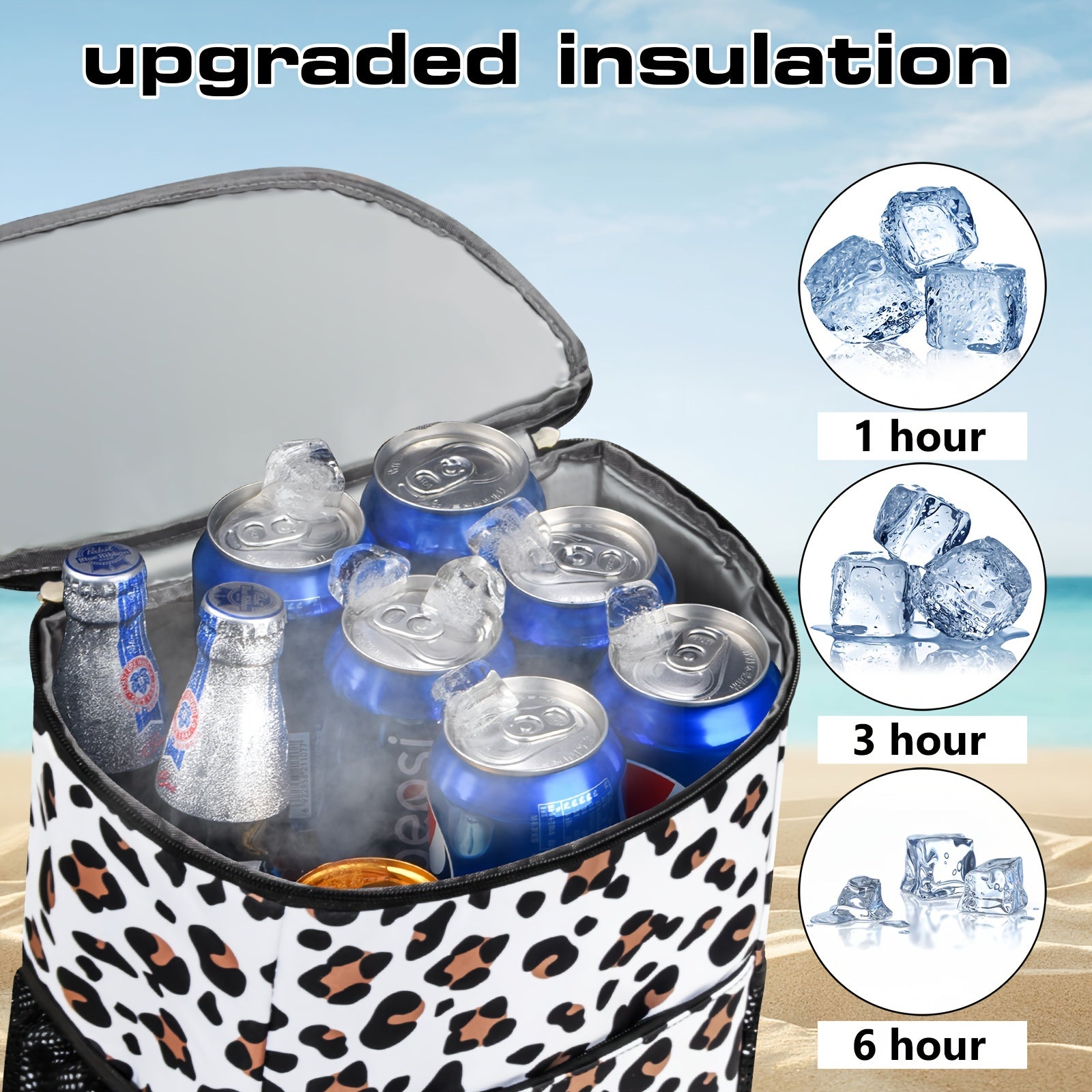 Leak Proof Waterproof Cooler Backpack for Beach Camping Hiking