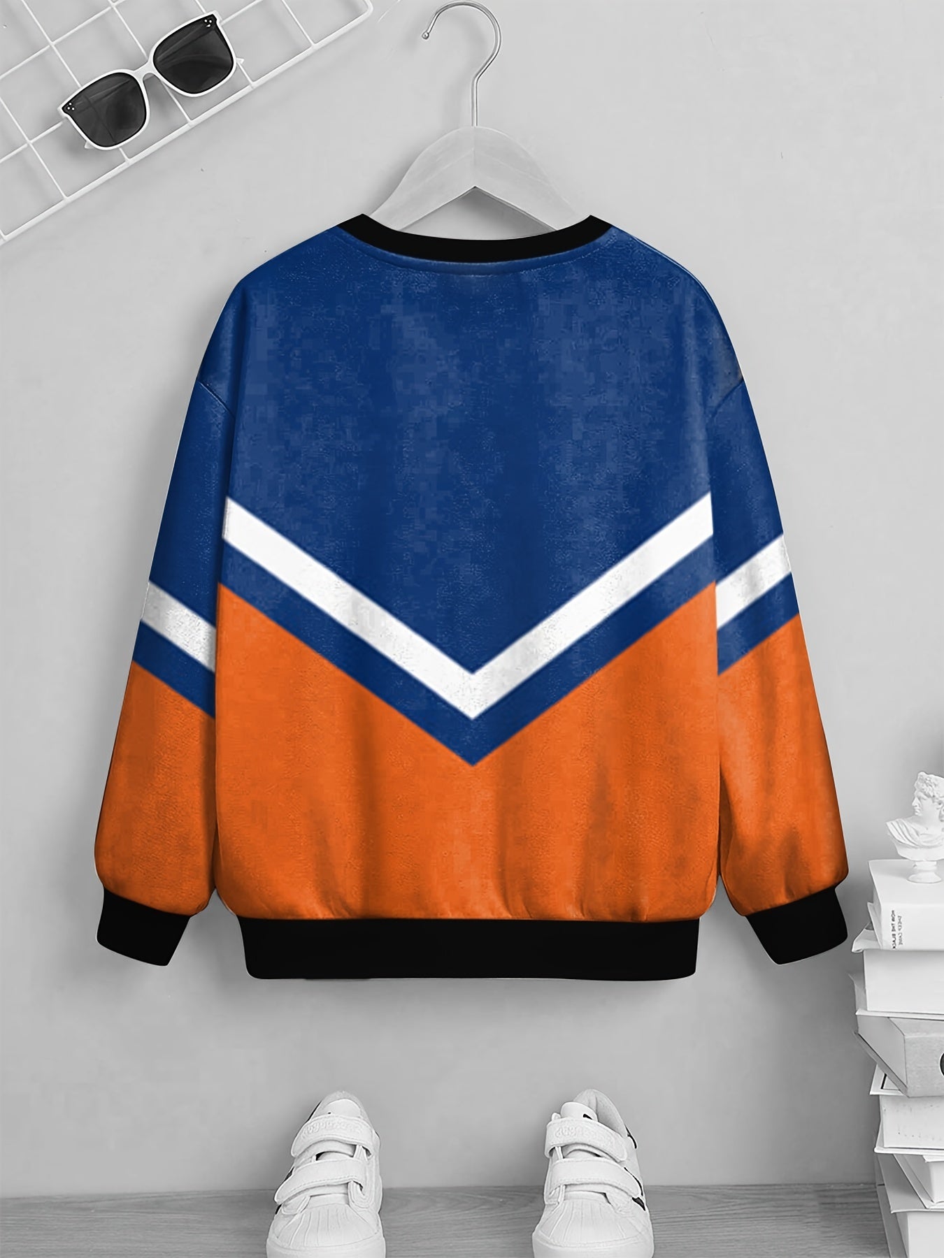 Kids Block Sweatshirt Boys Girls Casual Street Wear Pullover