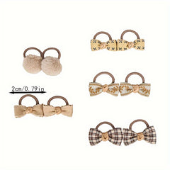 10pcs Bow Hair Ties for Girls