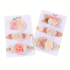 3pcs Flowers Headband Hairband Hair Accessories For Baby Girls