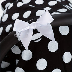Girls Car Seat Polka Dot Bow Sunshade Cover