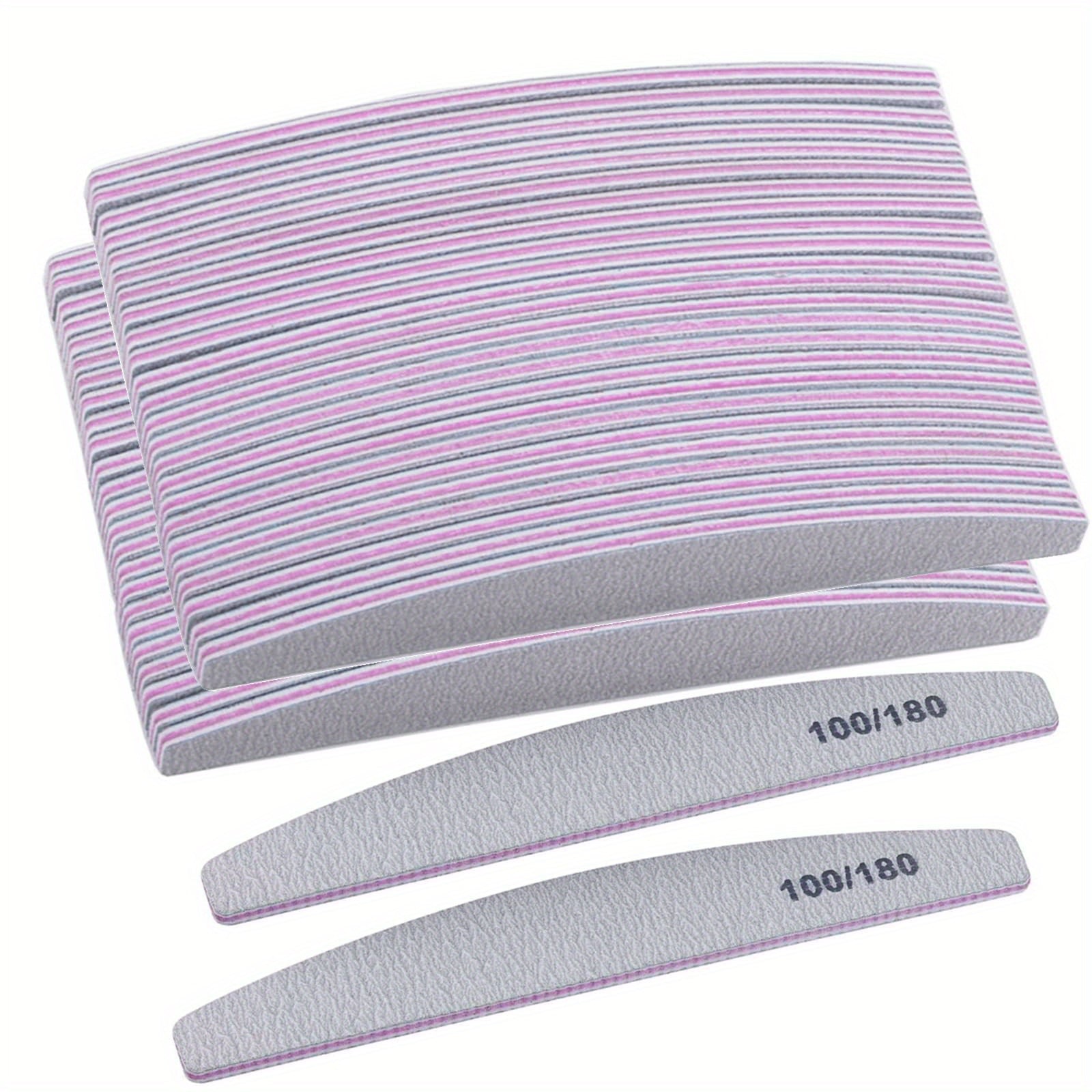 Manicure Tool File Buffers for Acrylic Nails 100/180 Grits, Double Sided Files