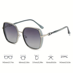 Large Polygon Sunglasses Vintage UV400 Shades for Summer Beach