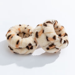 2pcs Leopard Print Microfiber Wristbands for Face Washing