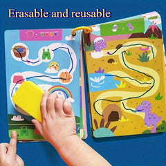 64 Page Red Children's Maze Training Book for Writing Skills