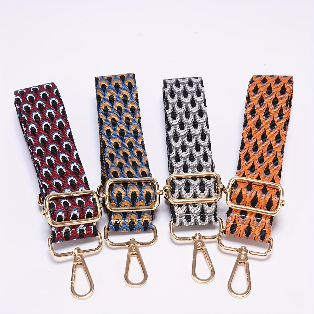 Animal Embroidery Adjustable Strap Wide Nylon Shoulder Strap