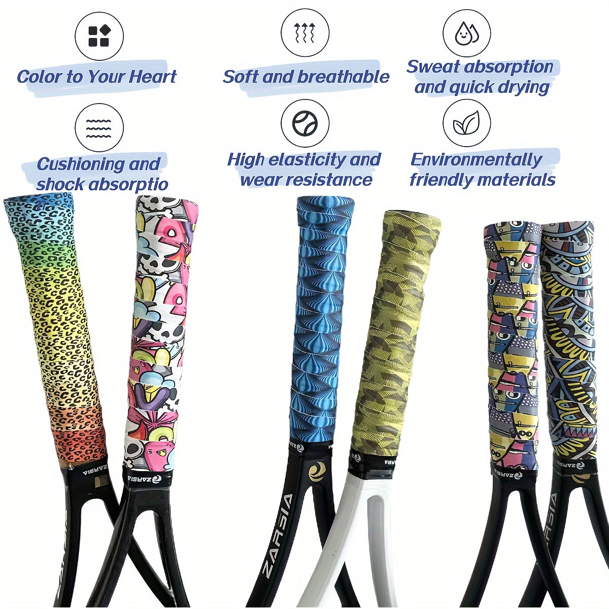 3D Printing Tennis Badminton Racket Overgrips Anti Slip Sweat Absorbent