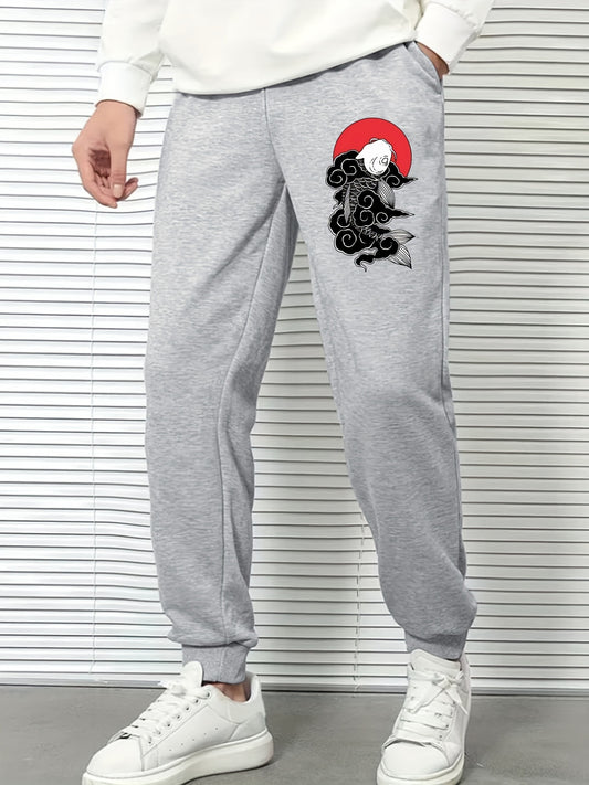 Fish And Lucky Clouds Men's Sports Pants Casual Drawstring Joggers