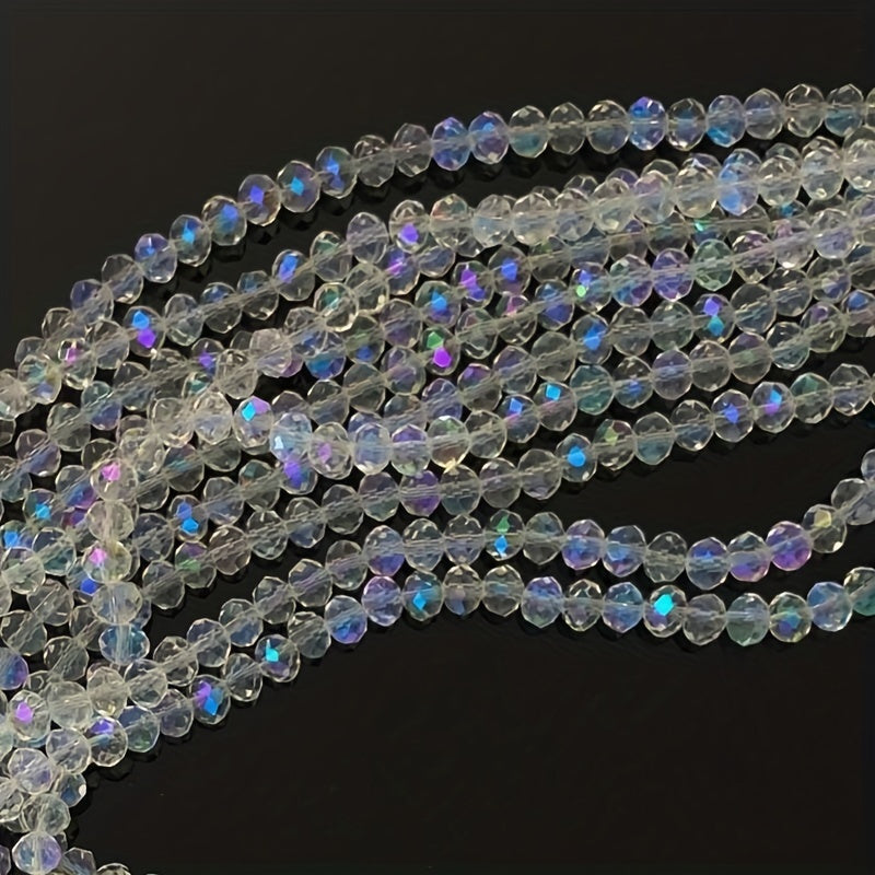 Colorful Flat Round Glass Crystal Wheel Beads 4 6 8mm DIY Material