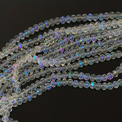 Colorful Flat Round Glass Crystal Wheel Beads 4 6 8mm DIY Material