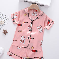 Girls Easter Bunny Graphic Pajamas Set