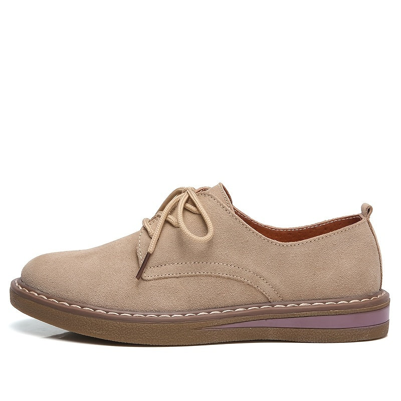 Women's Lace Up Loafers Low Top School Shoes Comfortable Preppy