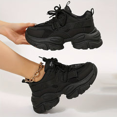 Women's Mesh Breathable Thick Bottom Running Shoes
