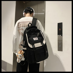 Men's Nylon Backpack Student Buckle Backpack
