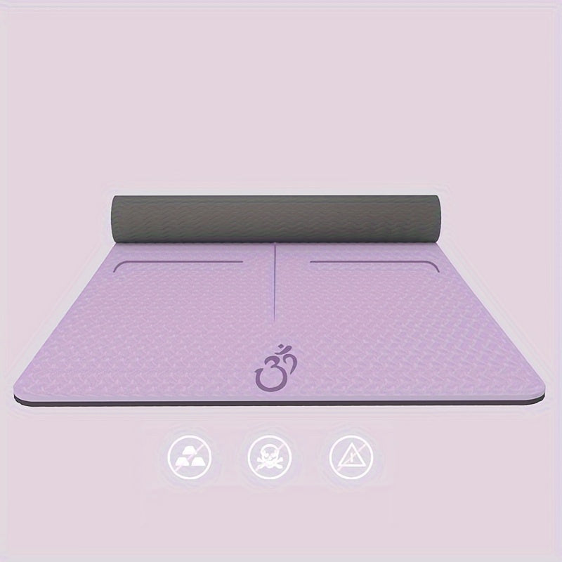 TPE Yoga Mat 12mm Thickness Non Slip Soft Fitness Pilates Mat With Pattern