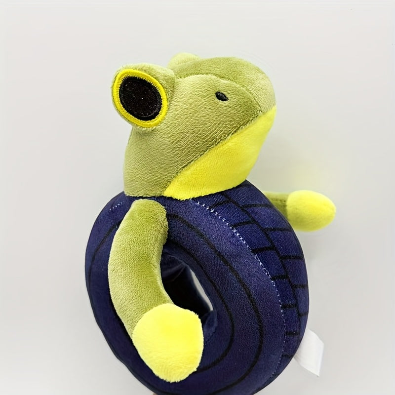 Soft Plush Frog Puppet with Pull Back Motion - Interactive Toy for Kids