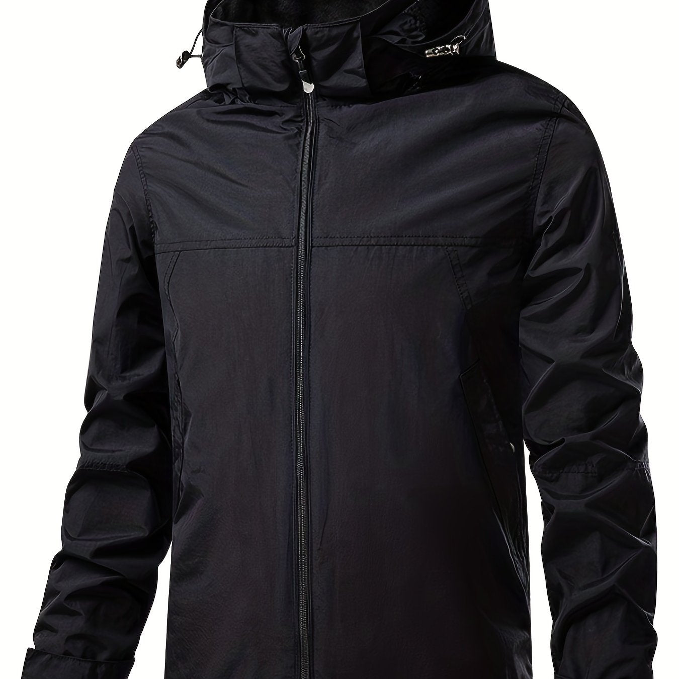 Men's Lightweight Hooded Windbreaker Jacket Coat for Outdoors Hiking